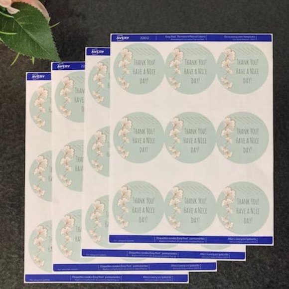 Other | 2 12 Inch Round Thank You Stickers | Poshmark